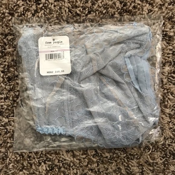 Free People Lucia Underwire Bra Blue Hydrandea - Picture 5 of 12